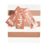 Cadeautasje roségoud - stripes - 18x21 cm