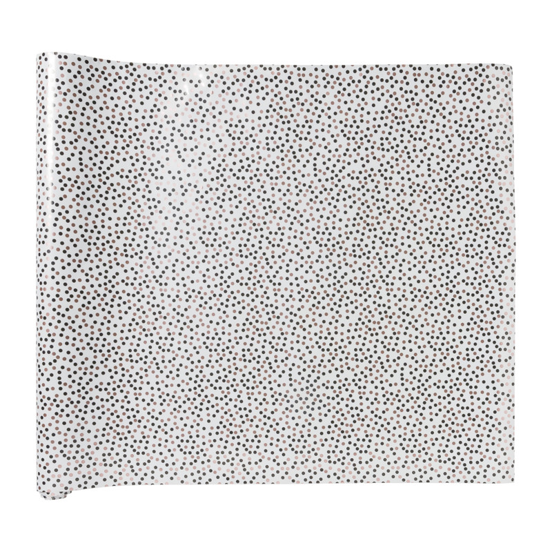 Inpakpapier metallic dots - roze - 70x200 cm