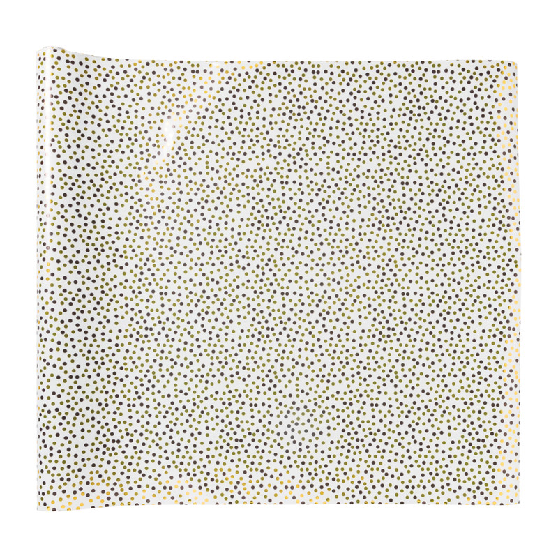 Cadeaupapier metallic dots - goud - 70x200 cm 