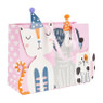 Cadeautasje cats & dogs - roze - 18x21 cm