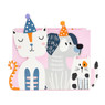 Cadeautasje cats & dogs - roze - 18x21 cm
