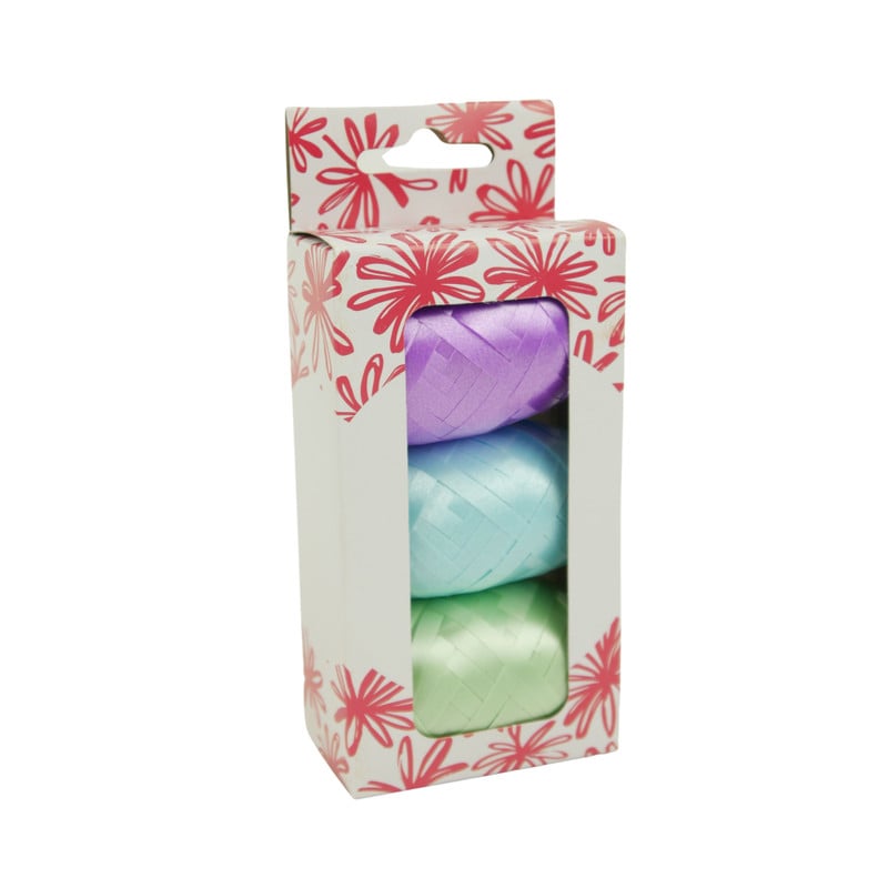 Cadeaulinten mix - lila/blauw/groen - set van 3 