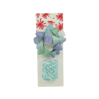 Cadeaulint en strik mix - groen/blauw - set van 2