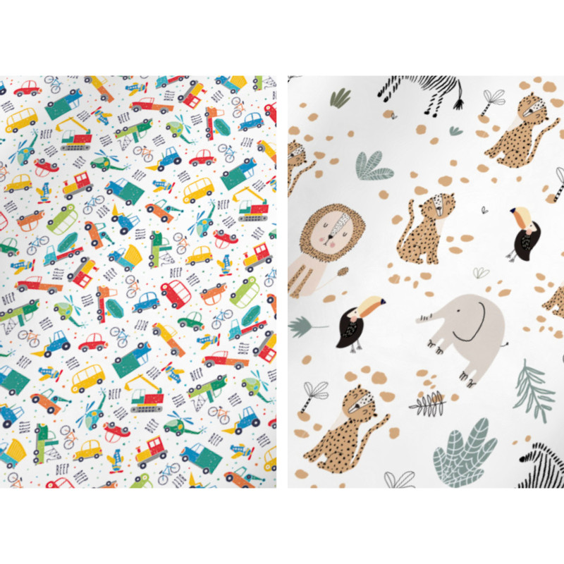 Inpakpapier jungle/auto - diverse varianten - 70x200 cm