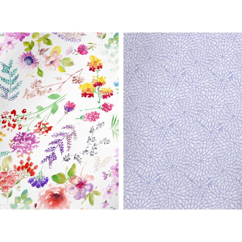 Inpakpapier bloemen - diverse varianten - 70x200 cm