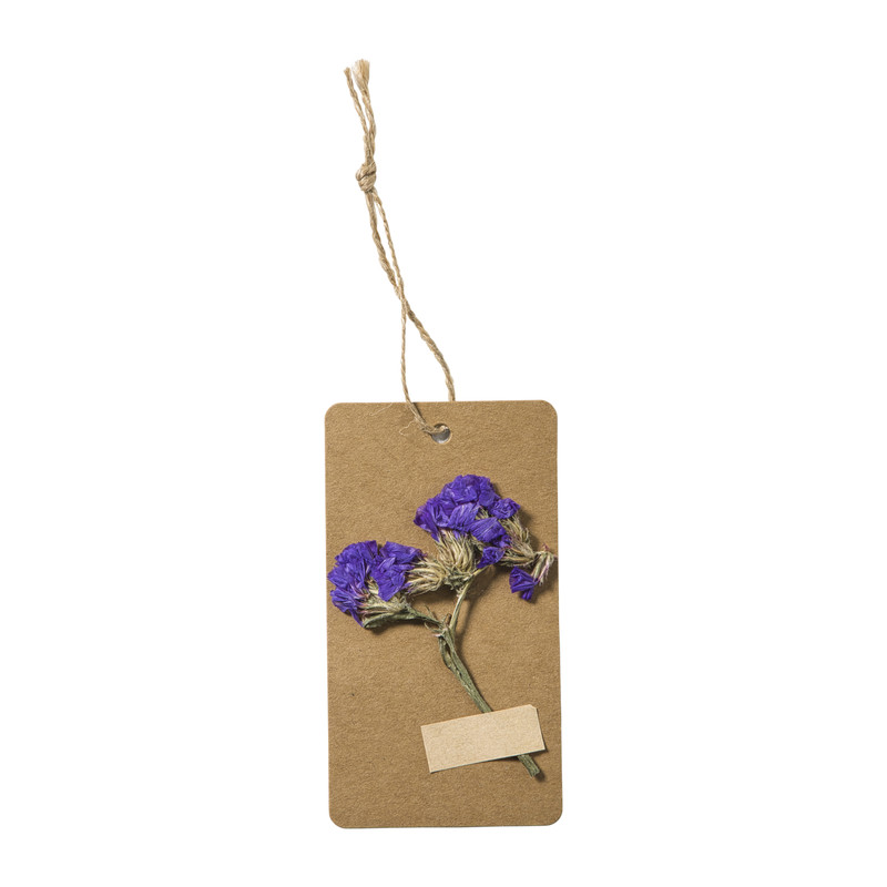 Tag met droogbloemen - diverse varianten - 9 cm