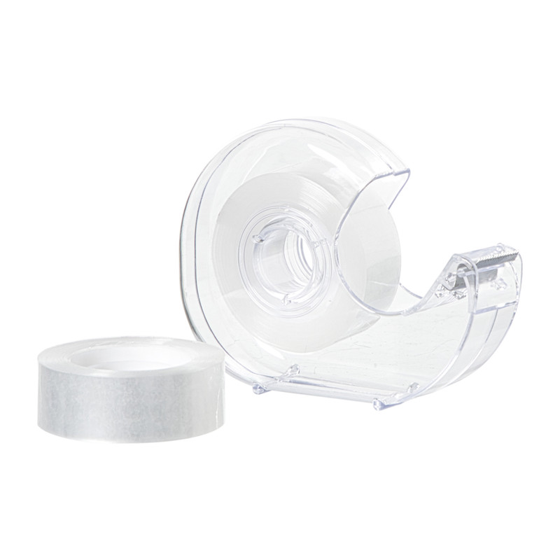 Plakbandhouder inclusief 2 rollen - transparant