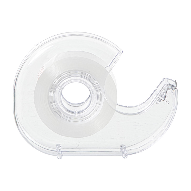 Plakbandhouder inclusief 2 rollen - transparant