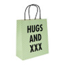 Cadeautasje hugs and xxx - 21x8 cm 