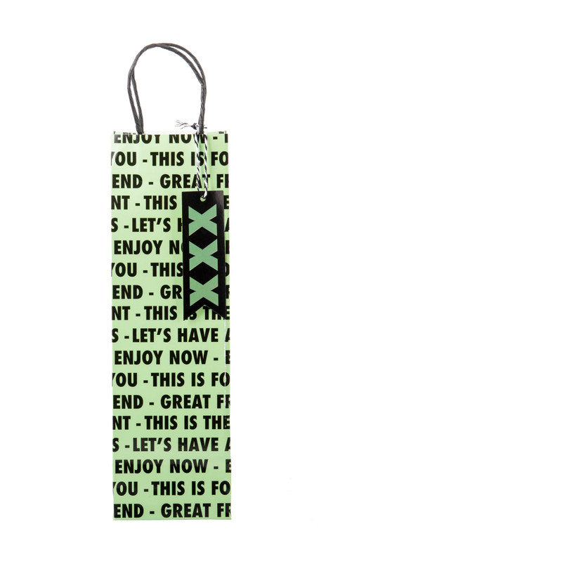 Cadeautasje voor wijnfles - groen