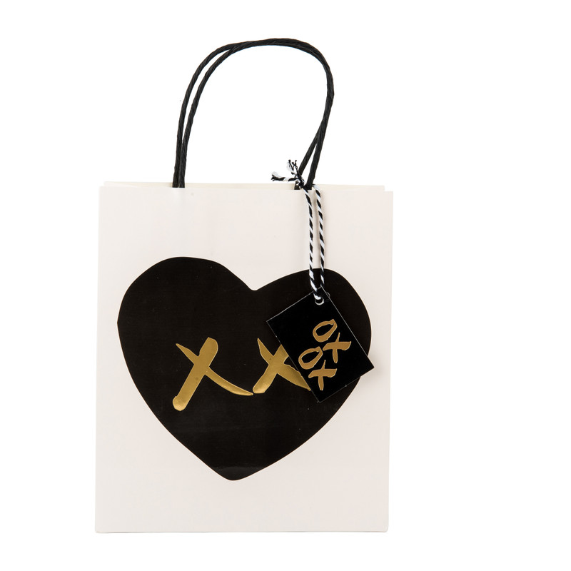 Cadeautasje hart M - 18x21 cm