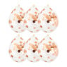 Confettiballon roze - 6 stuks
