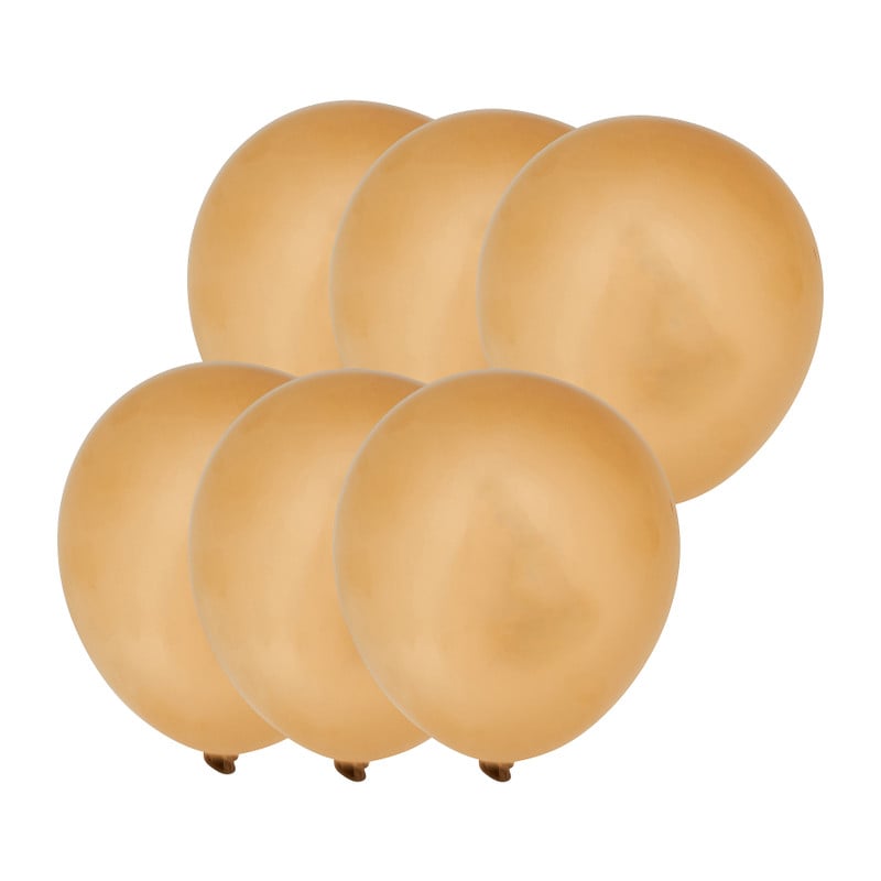 Ballon metallic - goudkleurig - 6 stuks