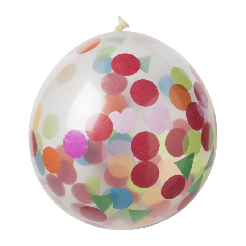 Confettiballon - gekleurd - 5 stuks