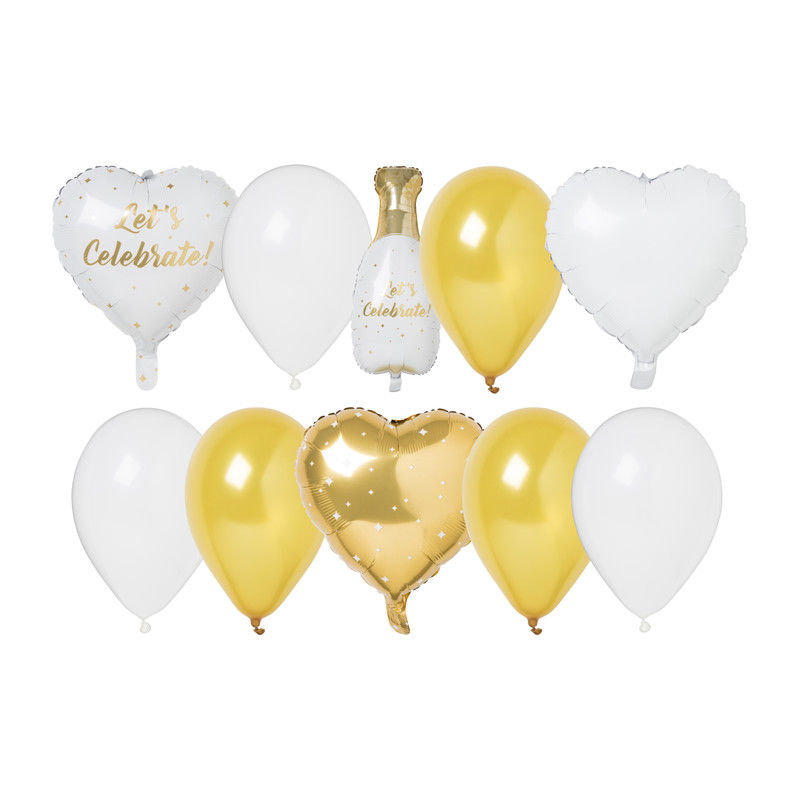 Ballonnen - let's celebrate - set van 10