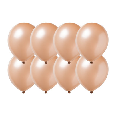 Ballonnen metallic - rose goud - set van 8