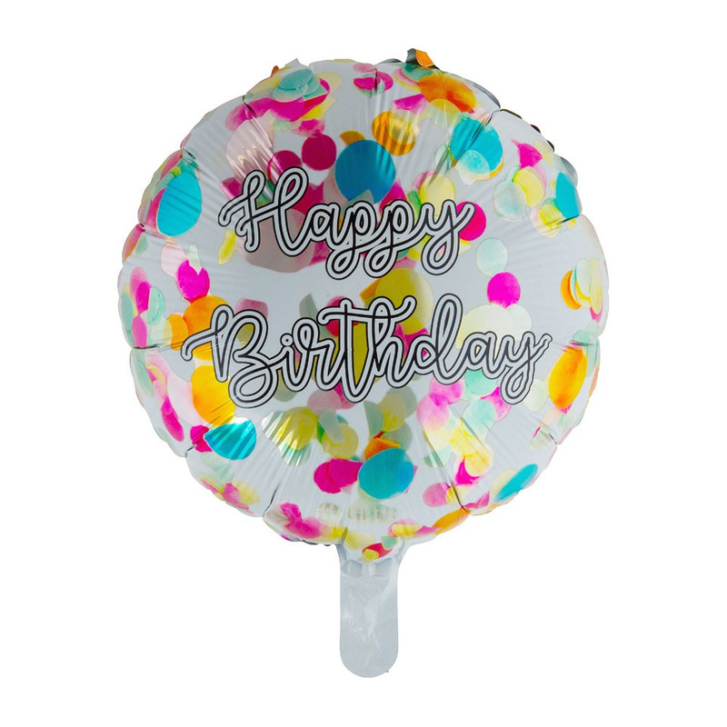 woestenij Downtown Rose kleur Folie ballon - confetti - 40 cm | Xenos