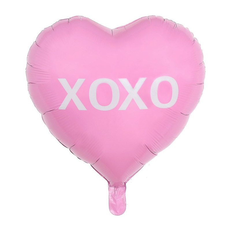 bungeejumpen water acuut Folie ballon hart - roze/wit - set van 2 | Xenos