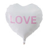 Folie ballon hart - roze/wit - set van 2 