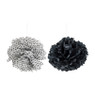 Pompoms DIY - wit/zwart - set van 2