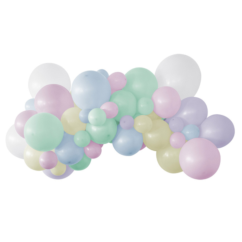 Kit ballonnenboog - pastel - 60 stuks