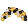 Kit ballonnenboog - goudkleurig/zwart/wit - 60 stuks