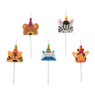 Taartkaarsjes - dieren - set van 5