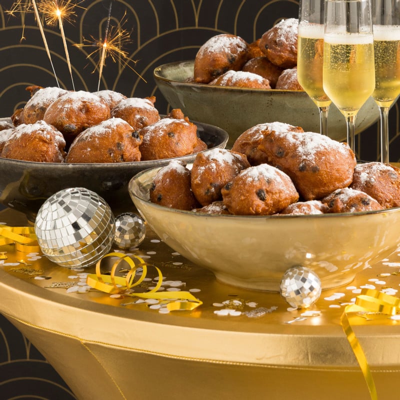 Statafelrok - goudkleurig - ø80x110 cm