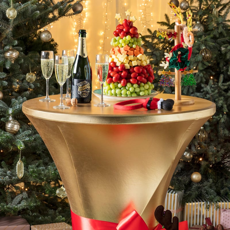 Statafelrok - goudkleurig - ø80x110 cm