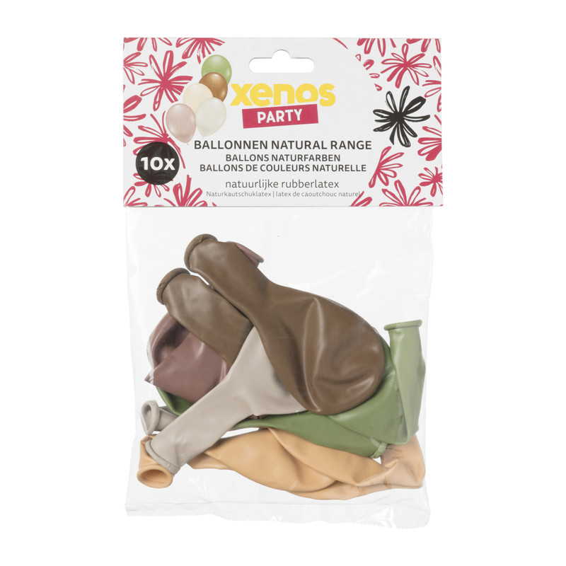 Ballonnen  - mix naturel - set van 10