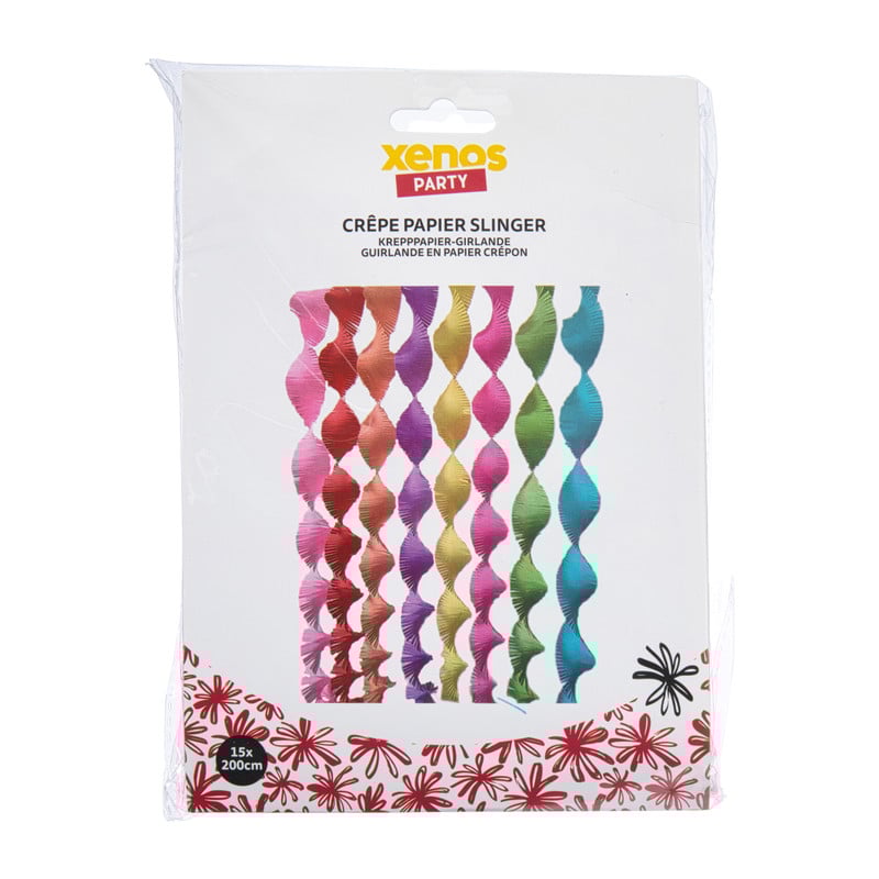 Backdrop crêpe papier - multikleur - 15x200 cm