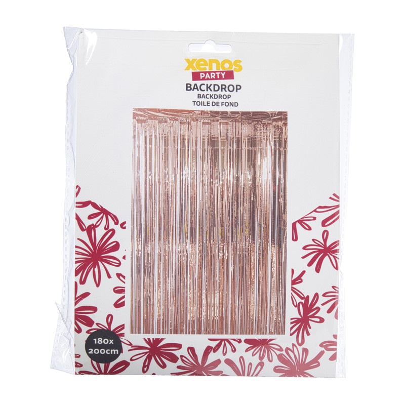 Backdrop - roségoudkleurig - 180x200 cm