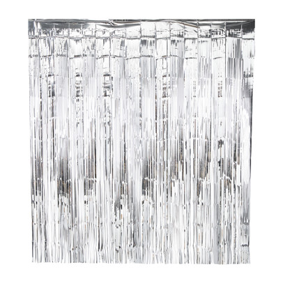 Backdrop - zilverkleurig - 180x200 cm