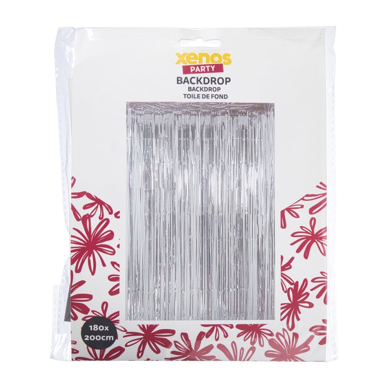 Backdrop - zilverkleurig - 180x200 cm