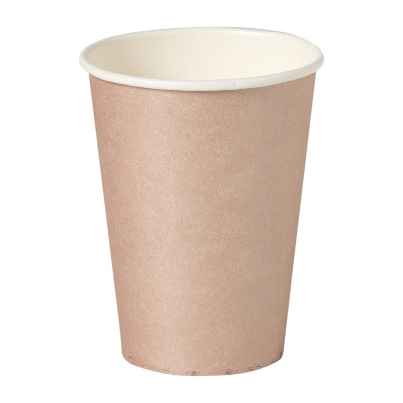 Papieren bekers - roségoudkleurig - set van 8