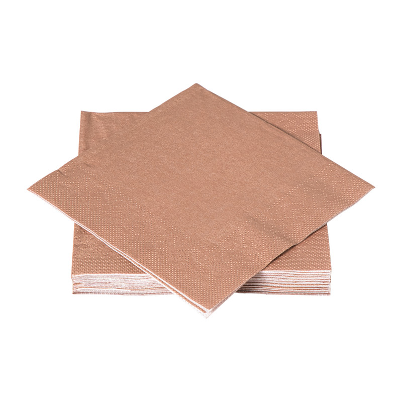 Servetten - roségoudkleurig - set van 20