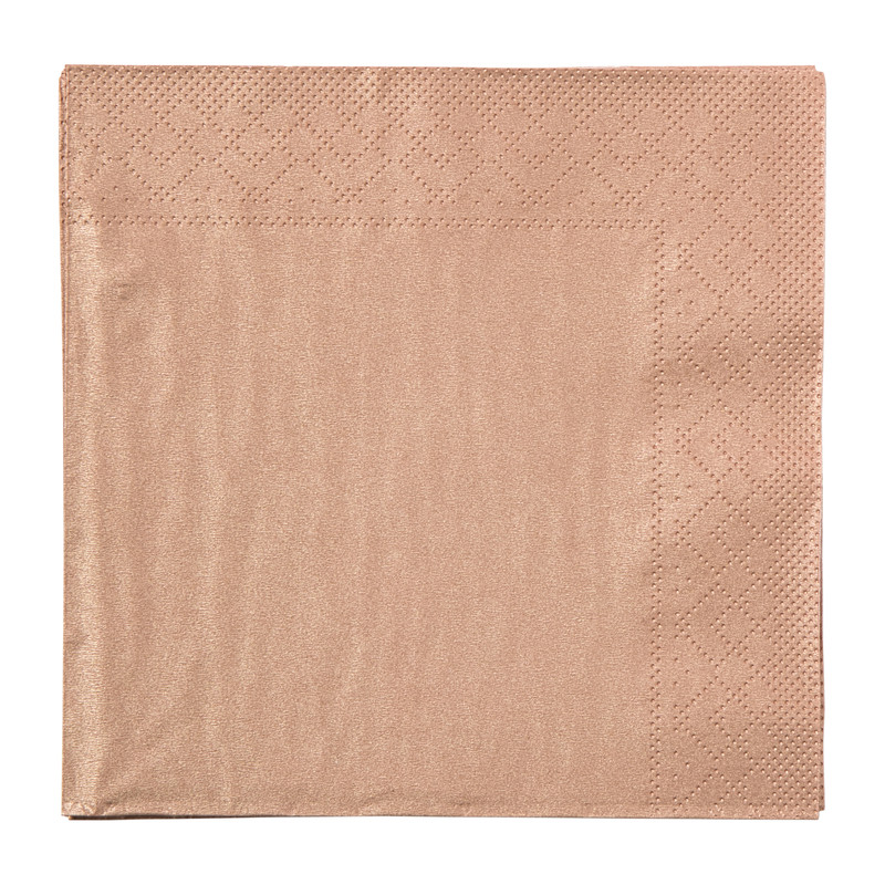 Servetten - roségoudkleurig - set van 20