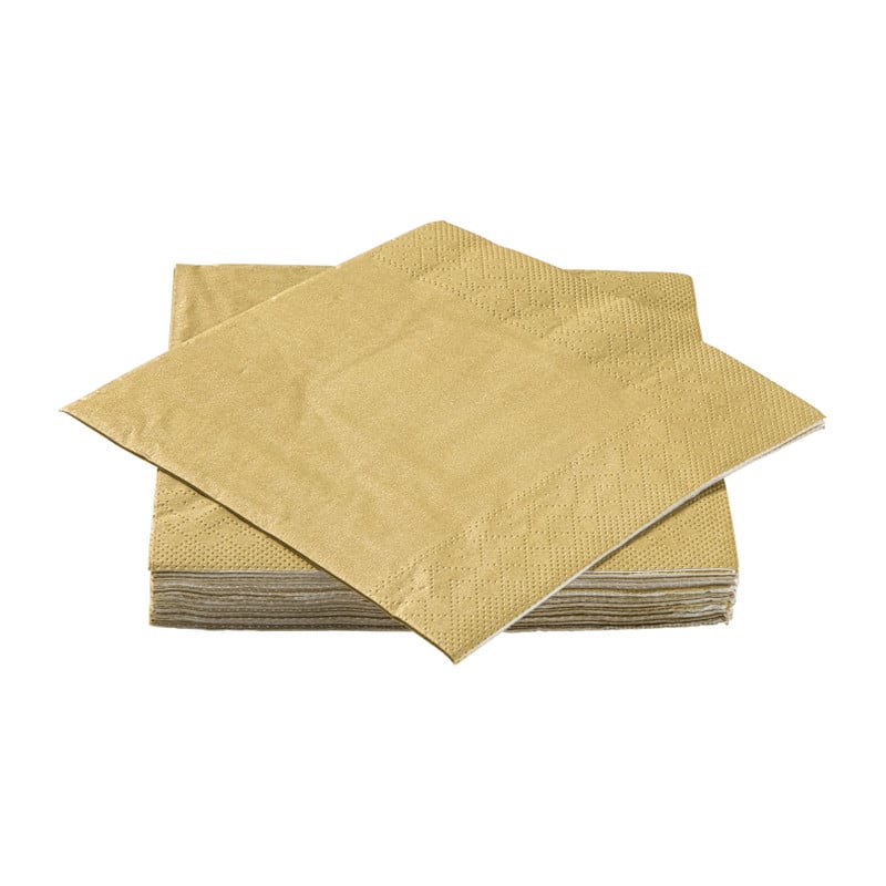 Servetten - goudkleurig - set van 20