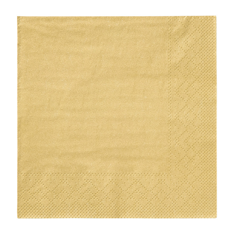 Servetten - goudkleurig - set van 20