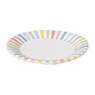 Borden gestreept pastel - ø23 cm - set van 8