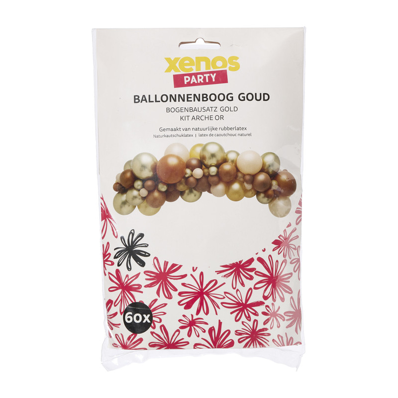 Ballonnenboog - goudkleurig - set van 60