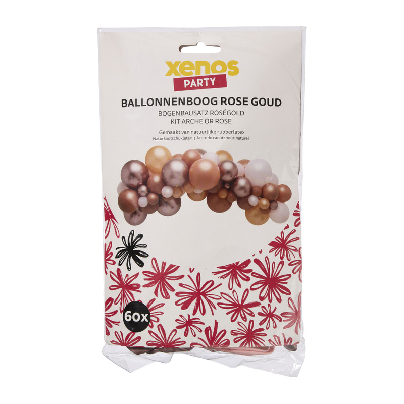 Ballonnenboog - roségoudkleurig - set van 60