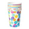 Papieren bekers regenboog - set van 6