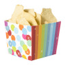Papieren snackcups regenboog - set van 5 - ø8,5x9,5 cm