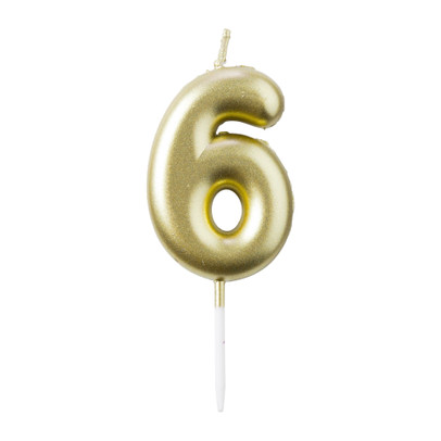 Cijferkaars 6 - goud