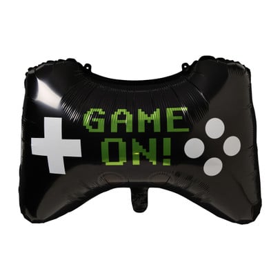 Folieballon game on - zwart - 69x49 cm