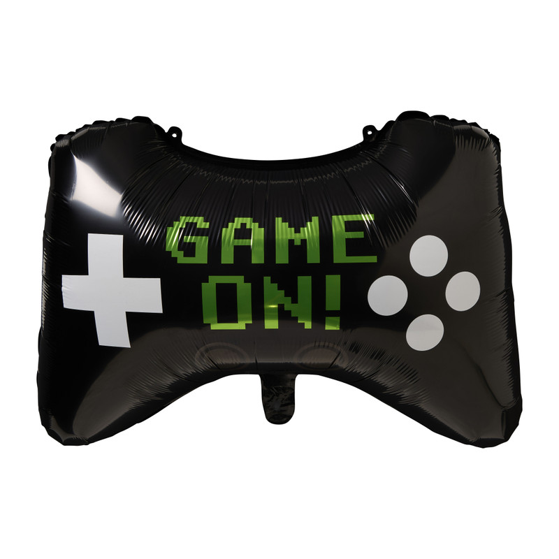 Folieballon game on - zwart - 69x49 cm