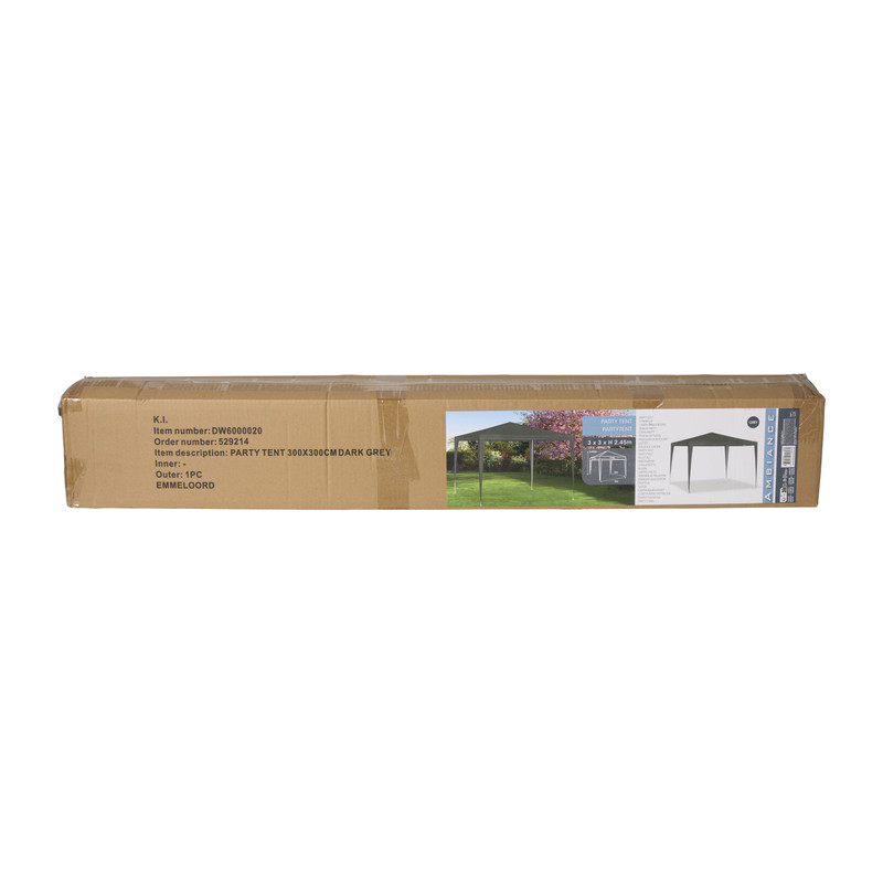 Partytent - grijs - 3x3 meter
