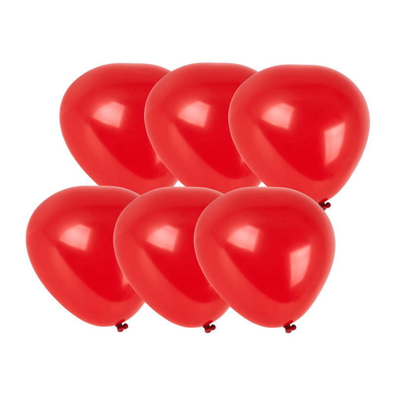 mate kiezen Prime Ballon hartvorm - rood - 6 stuks | Xenos