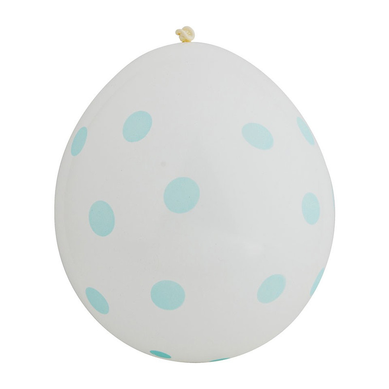 Ballon stip - blauw - set van 10
